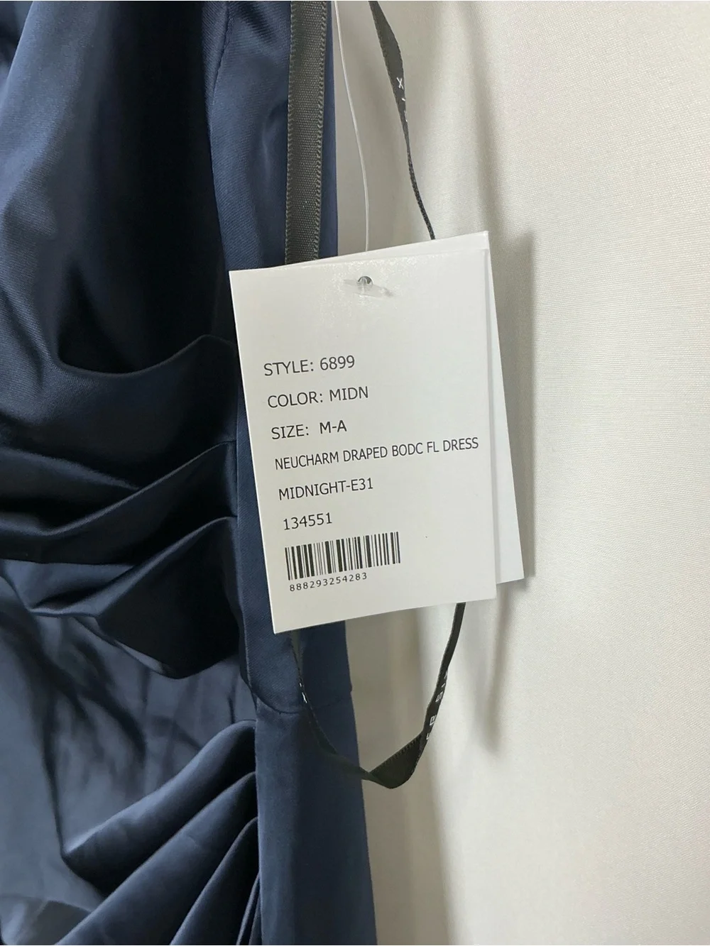 After Six Midnight Navy High Neck Satin Sleeveless Maxi Dress - Picture 3 of 7